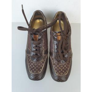 Scarpe donna louis vuitton monogram vernice marrone tg.39