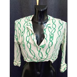 Blusa donna Nenette in raso di viscosa Ruggine