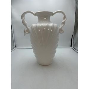 Vaso in Ceramica Moderno  Smalto Arancione Nero - Lucebuio Ceramiche